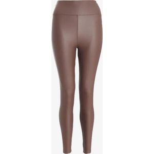 Vegan Leather - Leggings - Donker Bruin - Hoge Taille