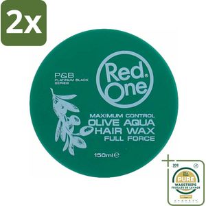 Red One - Haarwax - Cobra Aqua - Maximale Controle - Voor Krachtige Hold & Glans - 150 ml - Voordeelverpakking - 2 stuks - Haarstyling - Haarproduct