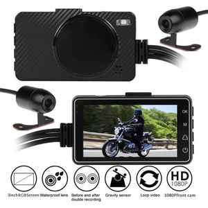 Motorfiets DVR Dashcam-weergave Dual-channel DVR-weergave