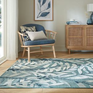 Flycarpets Modern Vloerkleed - Willow - Laagpolig - Binnen & Buitenkleed - Blauw - 120x170 cm