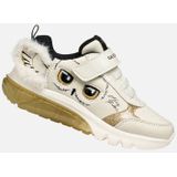 Geox - Ciberdron - Sneakers - Licht Ivoor en Platina - Met Lichten