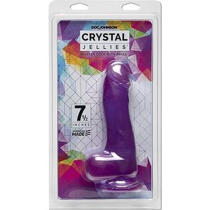 7.5 Inch Master Cock with Balls - Purple