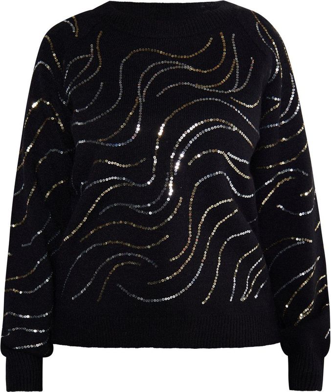 usha - Gebreide Trui - Zwart - BLACK LABEL