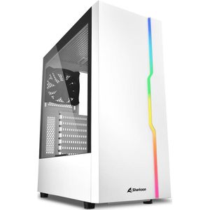 Witte RGB PC-behuizing met Slider Design