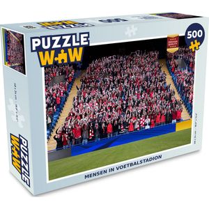 Puzzel Mensen in voetbalstadion - Legpuzzel - Puzzel 500 stukjes