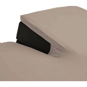 Hoeslaken Split Topper Dubbel Jersey Taupe Grey 200x230 + 30 cm