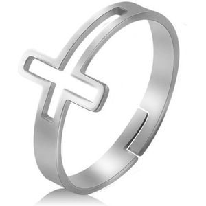 Silver Plated 'Holy Cross' Style RIng