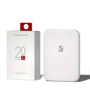 Gloovon® - Fotoprinter - Pocket printer - Instant printing - Mobiele fotoprinter - Inclusief 20 sheets - Wit