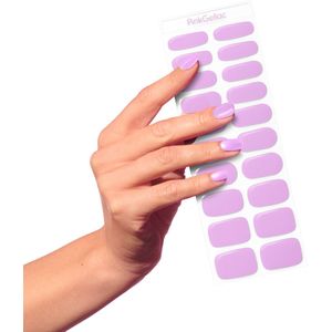 Pink Gellac UV Nagelstickers - Gellak Stickers 0038 Soft Lavender - Nail Art Gel Stickers voor Nagels - 20 stuks in 10 maten