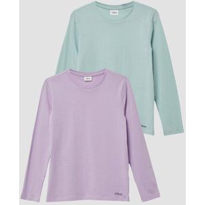 s.Oliver RED LABEL - T-shirt - Lilac/Light green - 2-pack - Unisex