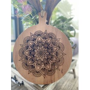 Serveerplank rond 35 cm - mandala
