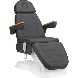 Behandelstoel Elektrisch Lux (3 motoren) Donker Grijs- Behandelstoel-Elektrisch-Pedicure Behandelstoel - met afstandsbediening