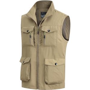 Heren Outdoor Casual Gilets Sneldrogend Vissen Mouwloze Jas Ademend Fotografie Top
