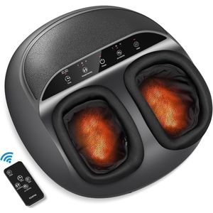 Shiatsu Voetmassage Apparaat met Warmtefunctie en Luchtcompressie - Verlicht Pijn bij Plantarfasciitis - Geschikt tot Schoenmaat 46