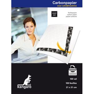 Kangaro carbonpapier - A4+ - 100 vel - zwart - K-7800492