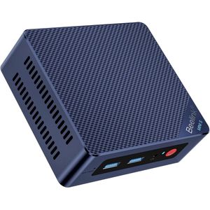 Beelink Mini S13 Pro Mini PC – Intel N150 (13e Gen, tot 3.6 GHz) – 16 GB DDR4 RAM – 512 GB NVMe SSD – Windows 11 Pro – Dual HDMI – WiFi 6 – Bluetooth 5.2 – 4K @ 60 Hz – Compacte Desktop PC (Donkerblauw)