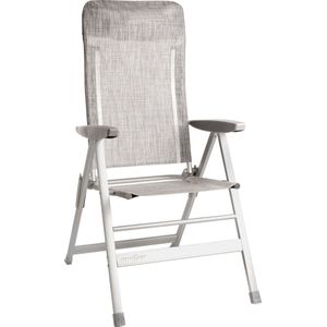 Brunner Klapstoel Skye - Grijs - Verstelbare rugleuning (6 posities) - Aluminium Frame - Lichtgewicht 4,5 kg - 120 kg Draagkracht