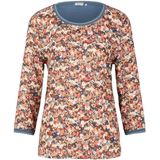 Tom Tailor Fabric Mix 1032698 T-shirt Met Lange Mouwen Veelkleurig M Vrouw