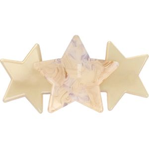 Haarsoires Haarspeld Patentspeld Sterren 7cm – Marmer Patroon – Anti-slip – Crème - Haarspelden voor Dames - Haarklem - Haarclip - Haaraccessoires - Hair Clip - Decoratieve Haaraccessoire