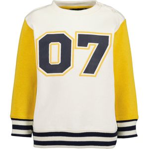 Blue Seven - Jongens Sweater - Offwhite/Geel - Maat 74