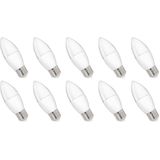 Spectrum - LED Kaarslamp - Neutraal Wit - E27 - 1W - 230V - 90 Lumen - 4000K - 10 stuks