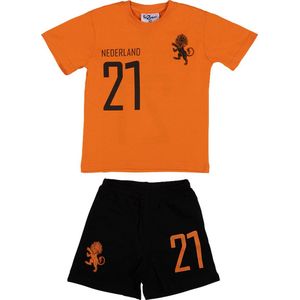 Fun2Wear - Elftal Shortama Baby | Oranje - Katoen - Maat 74