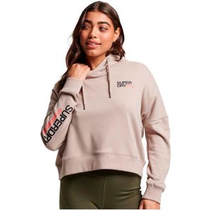 Superdry Sportswear Logo Boxy Capuchon Beige 2XS Vrouw