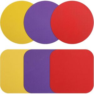 Glasopener Grijperpads Antislip Rubber Herbruikbare Multifunctionele Flessendekselopener - Warmte-isolatie Pads Potopener Grip Rubber - Rood - Set van 6 .