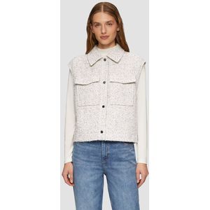 s.Oliver - Bouclévest - Halflang - Zacht Wolblend - Met Knoopsluiting