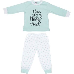 Beeren Mint/Wit To The Moon And Back Maat 50/56 Baby Pyjama 24420
