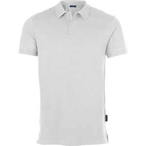 HRM - Luxe Stretch Polo - Wit - Heren Poloshirt - 95% Katoen & 5% Elastan