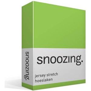 Snoozing Jersey Stretch - Hoeslaken - Lits-jumeaux - 160/180x200/220 cm - Lime