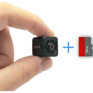 KUUS Mini Spy Camera - Full HD 1080P - Incl. 32GB Geheugenkaart - Zwart