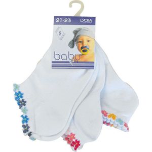 Baby sokjes meisjes fantasie - maat 21/23 - 12 paar - 90% KATOEN - Naadloos