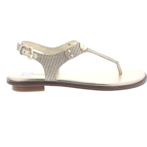 Dames Sandalen Michael Kors Mk Plate Thong Gold Goud - Maat 38½