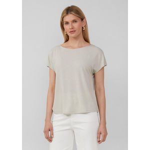 T-shirt - Glinsterend - Relaxed Fit - U-halslijn - Semi-transparant