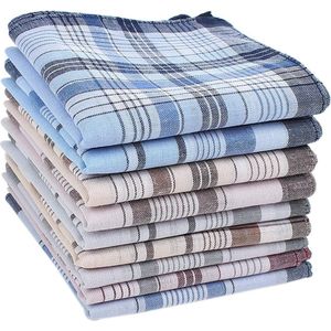 Zakdoeken - Premium Katoen - 10-delige Set - Geruite Prints