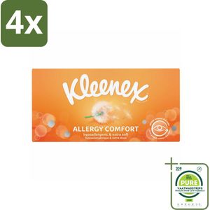 Kleenex – Allergy Comfort – Tissues – 56 stuks per verpakking - Voordeelverpakking - 4 stuks - Allergie - Allergische neus