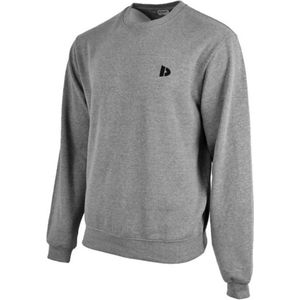 Donnay - Fleece sweater ronde hals - Dean - Heren - Maat S - Silver-marl