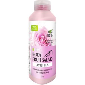 AGIVA ROSES FRUITSALADE 91% Natuurlijke HYDRATERENDE RELAX DOUCHEGEL MET ROZENWATER voor Elk Huidtype UNISEX 330 ml