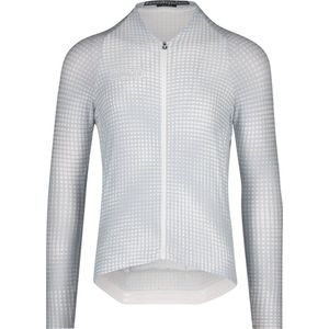 BIORACER Fietsshirt Heren Lange Mouw - Model 'Icon Optical Art' - Grijs - Maat XXL - Fietskleding Heren