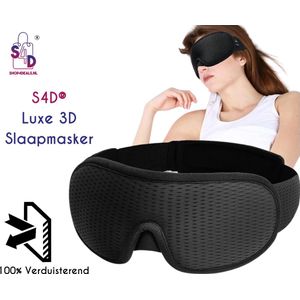 S4D® - Luxe Slaapmasker - Ergonomisch Oogmasker - 100% Verduisterend ! - Voor Mannen en Vrouwen