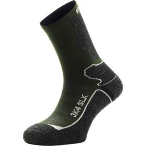 Enforma SLK-3K4 Merino Wandelsokken - Thermoregulerende Sportsokken - Achilles support - Anatomisch gevormd - Groen/Zwart - M Maat 39-41