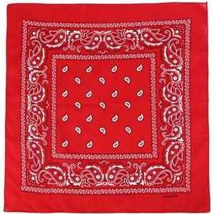 Boerenzakdoek Rood Boeren Protest Vlag Boerenzakdoeken Rood Boerenprotest Zakdoek Bandana - Trots op de Boer - 54 x 54cm - Rood - 4 stuks