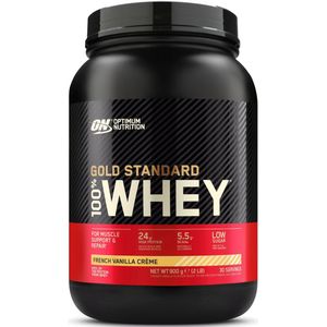 Optimum Nutrition Gold Standard 100% Whey Protein - French Vanilla - Proteine Poeder - Eiwitshake - 900 gram (28 servings)