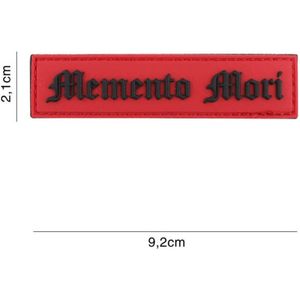 Embleem 3D PVC Memento Mori Rood/Zwart