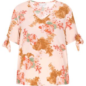 Usha - Blouse 'Fashion Look' - Crème - Blouseshirt - Bloemenprint