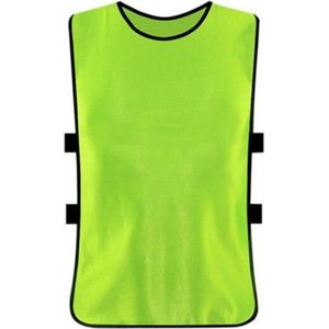 Trainingshesje - Overgooier - Sporthesje - Trainingshesje - Hesjes - Voetbal hesje - Veiligheidshesje - Maat L - Polyester - Groen en zwart