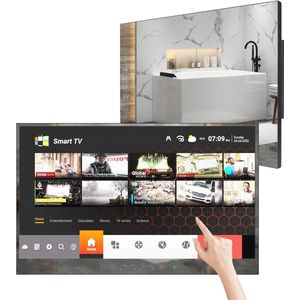 27 inch Touch Screen Smart Mirror TV - Waterproof Bathroom Television - Full HD 1080P with Wi-Fi and Bluetooth