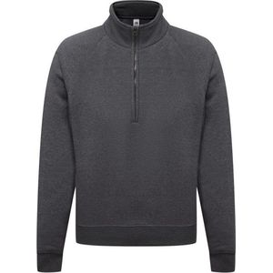 Fruit Of The Loom Heren Ritssluiting Neck Sweatshirt (Bottle Groen)